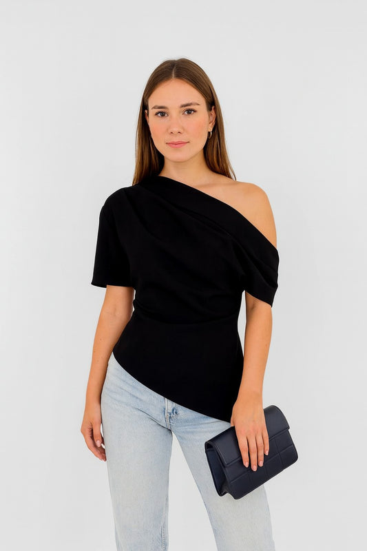 Top Caitlyn nero – elegante e versatile